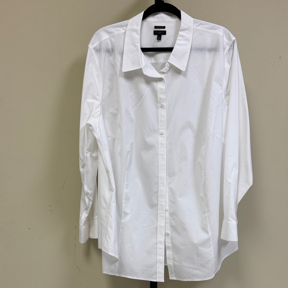 Talbots Women's White Button Down Shirt